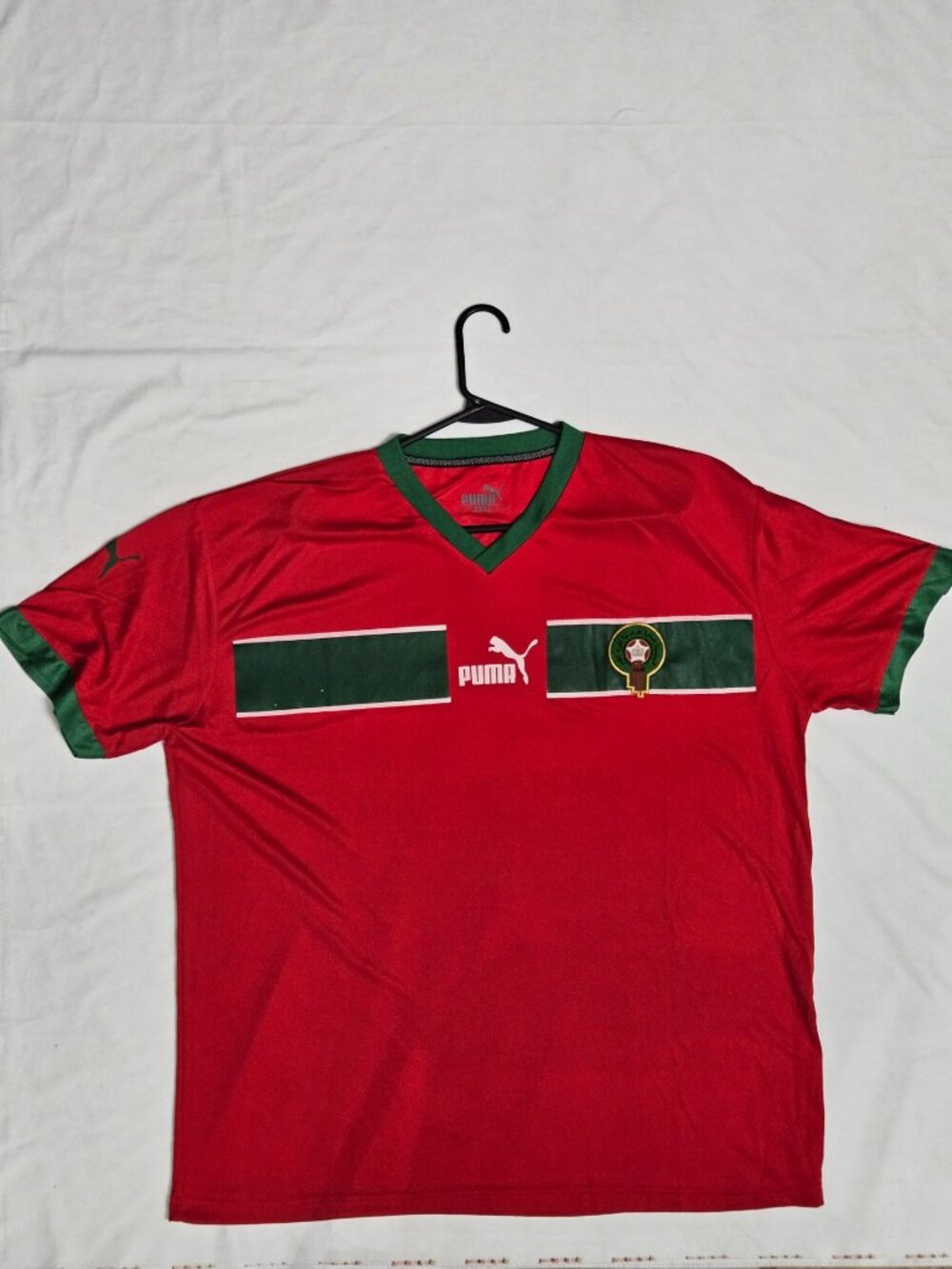 Morocco Atlas Lions Team Soccer Jersey | Red & Green XXXL Royal Crest Kit 🇲🇦⚽️
